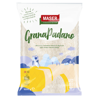 Grana Padano Grattugiato Busta Compostabile